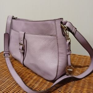 Etienne Aigner Light Purple Leather Shoulder Bag